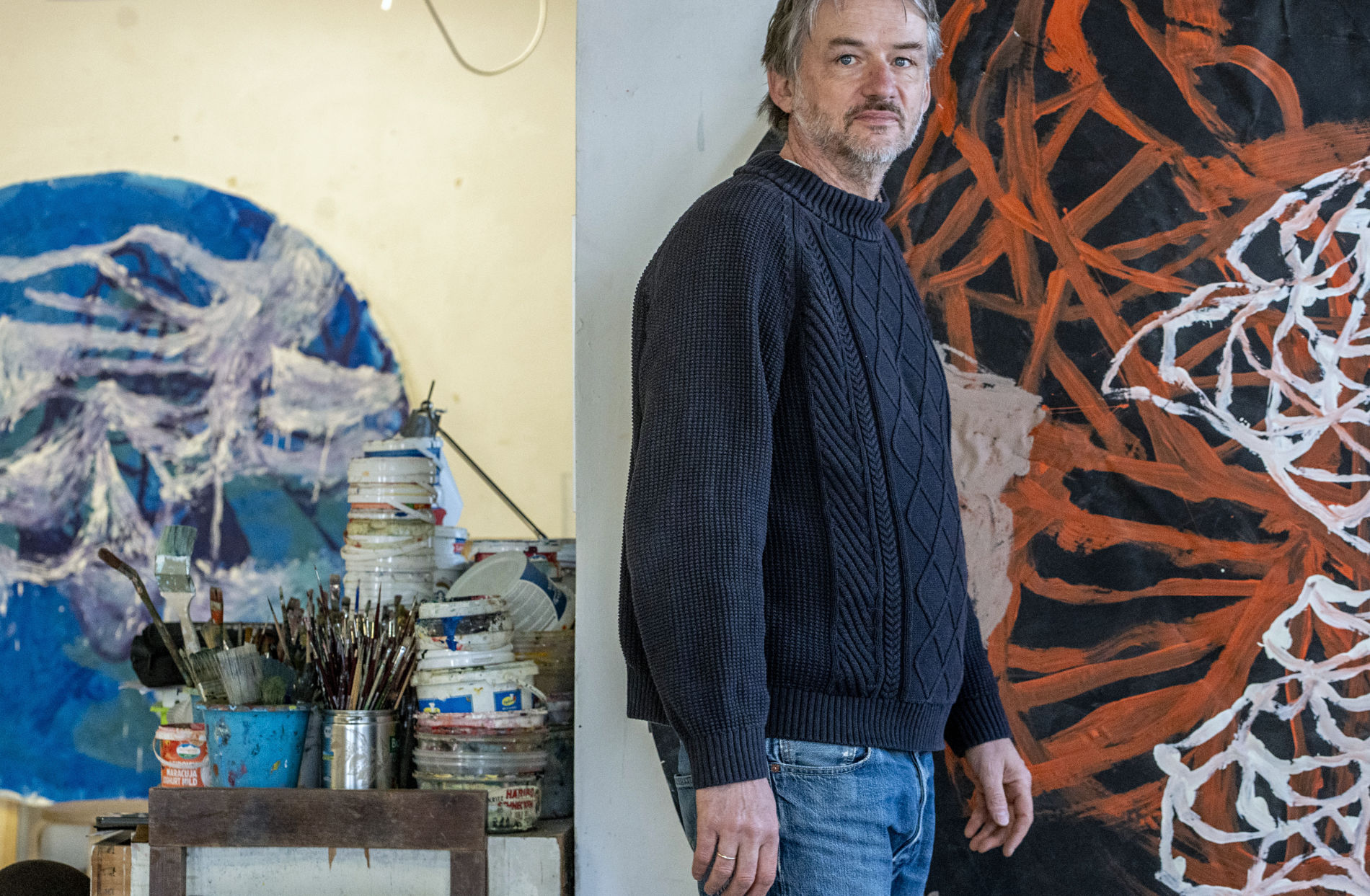 Axel Plöger im Atelier, März 2026